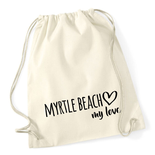 Turnbeutel Myrtle Beach my love 12 Liter