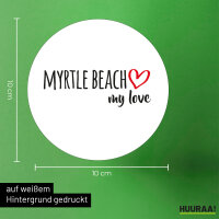 Aufkleber Myrtle Beach my love 10cm Sticker