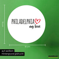 Aufkleber Philadelphia my love 10cm Sticker