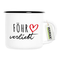 Emaille Tasse Föhr verliebt 300ml Vintage Emaille...