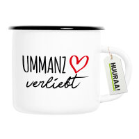 Emaille Tasse Ummanz verliebt 300ml Vintage Emaille Becher