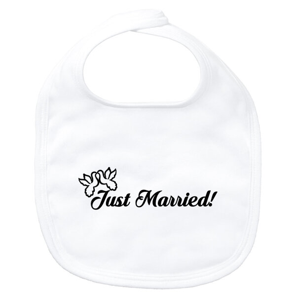 Baby Lätzchen Just Married Tauben