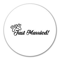Aufkleber Just Married Tauben 10cm Sticker