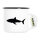 Emaille Tasse Hai Silhouette 300ml Vintage Emaille Becher
