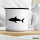Emaille Tasse Hai Silhouette 300ml Vintage Emaille Becher