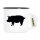 Emaille Tasse Schwein Silhouette 300ml Vintage Emaille Becher