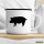 Emaille Tasse Schwein Silhouette 300ml Vintage Emaille Becher