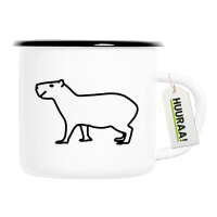 Emaille Tasse Capybara Silhouette 300ml Vintage Emaille...
