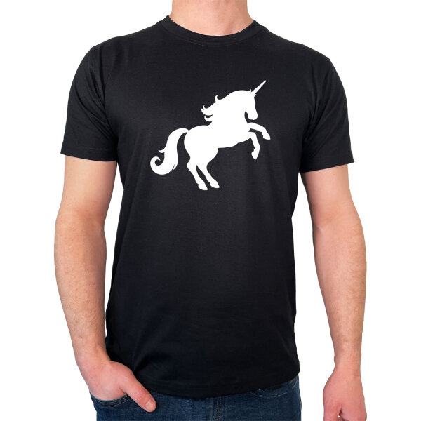 Herren T-Shirt Einhorn Silhouette Größe S-3XL