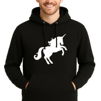 Unisex Hoodie Einhorn Silhouette Größe S-3XL