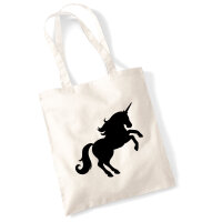 Jutebeutel Einhorn Silhouette 10 Liter