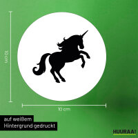 Aufkleber Einhorn Silhouette 10cm Sticker