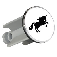 Waschbeckenstöpsel Einhorn Silhouette 4cm...
