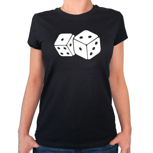 Damen T-Shirt Würfel Dice Größe XS-XXL
