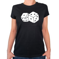 Damen T-Shirt Würfel Dice Größe XS-XXL