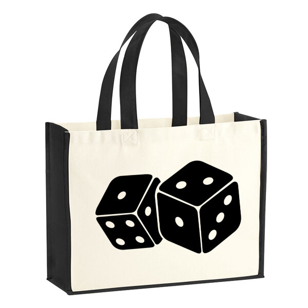 Jutetasche Würfel Dice 21 Liter Black