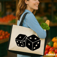 Jutetasche Würfel Dice 21 Liter Black