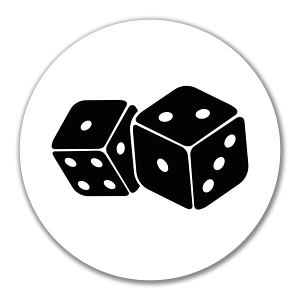 Aufkleber Würfel Dice 10cm Sticker