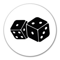 Aufkleber Würfel Dice 10cm Sticker