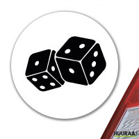 Aufkleber Würfel Dice 10cm Sticker
