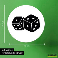 Aufkleber Würfel Dice 10cm Sticker