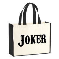 Jutetasche Joker Schriftzug 21 Liter Black