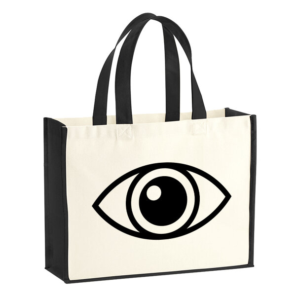 Jutetasche Auge Eye 21 Liter Black