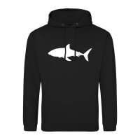 Unisex Hoodie Hai Silhouette Größe S-3XL