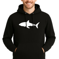 Unisex Hoodie Hai Silhouette Größe S-3XL