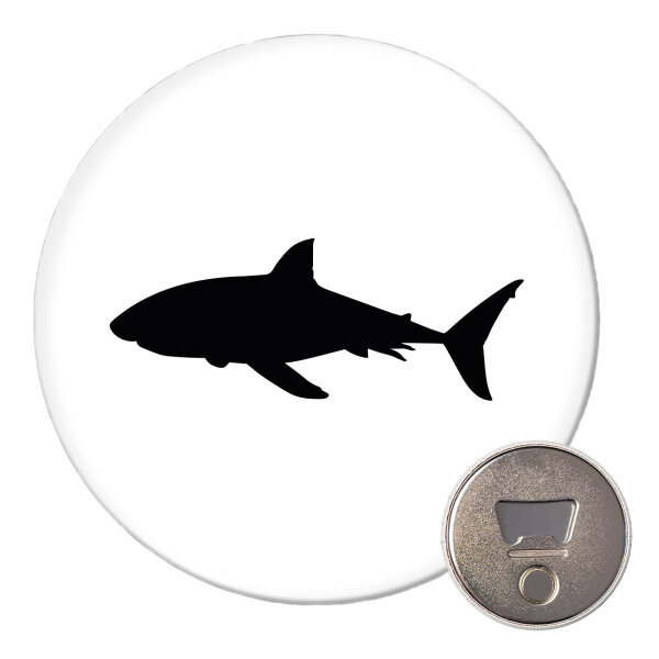 Magnet Hai Silhouette 59mm Kühlschrankmagnet Flaschenöffner
