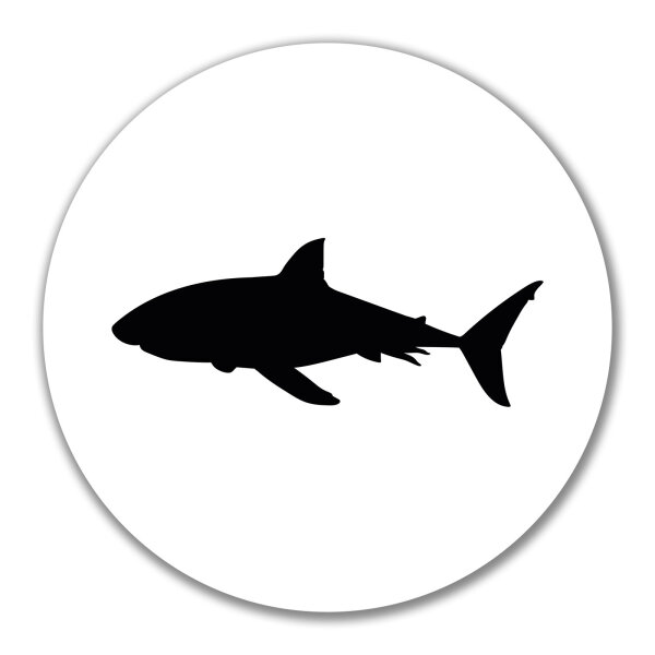 Aufkleber Hai Silhouette 10cm Sticker