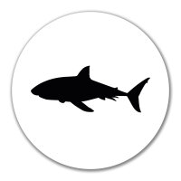 Aufkleber Hai Silhouette 10cm Sticker