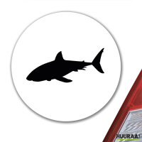 Aufkleber Hai Silhouette 10cm Sticker