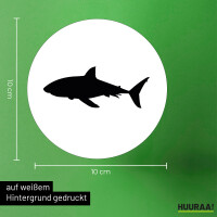 Aufkleber Hai Silhouette 10cm Sticker
