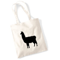 Jutebeutel Lama Silhouette 10 Liter