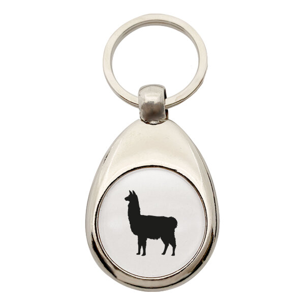 Schlüsselanhänger Lama Silhouette