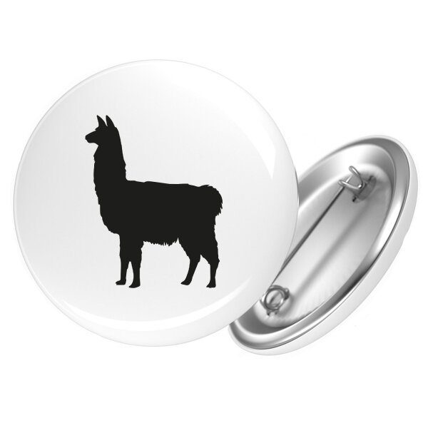 Button Lama Silhouette