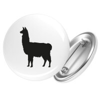 Button Lama Silhouette