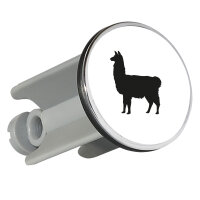 Waschbeckenstöpsel Lama Silhouette 4cm Abflussstopfen