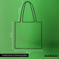 Jutebeutel Faultier Silhouette 10 Liter