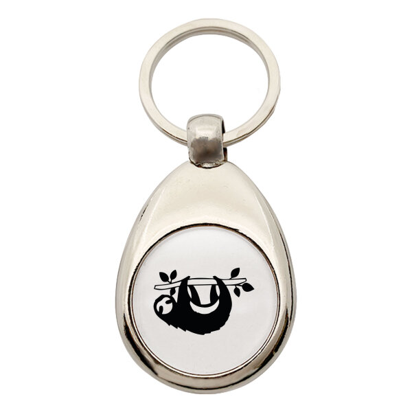 Schlüsselanhänger Faultier Silhouette