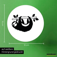 Aufkleber Faultier Silhouette 10cm Sticker