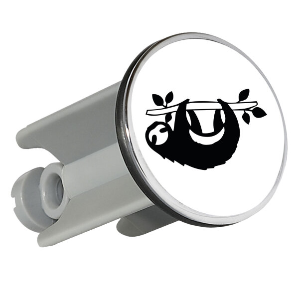 Waschbeckenstöpsel Faultier Silhouette 4cm Abflussstopfen