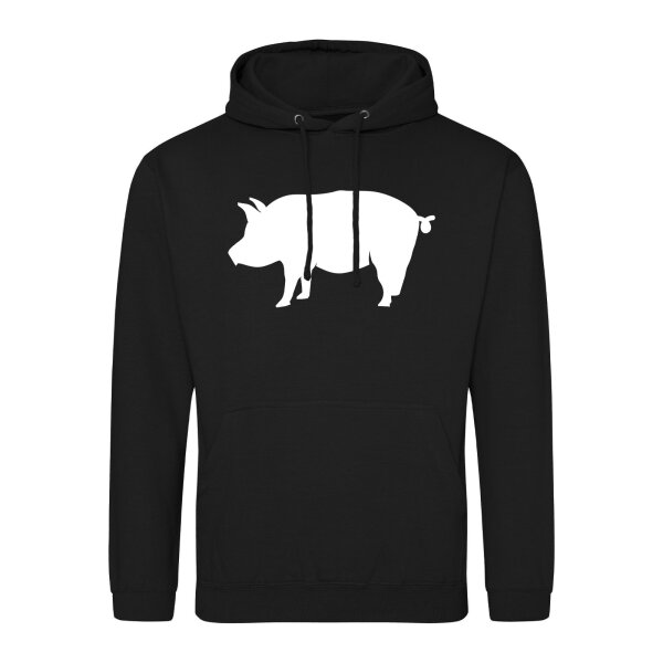 Unisex Hoodie Schwein Silhouette Größe S-3XL