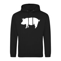 Unisex Hoodie Schwein Silhouette Größe S-3XL