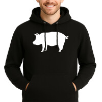 Unisex Hoodie Schwein Silhouette Größe S-3XL