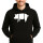 Unisex Hoodie Schwein Silhouette Größe S-3XL