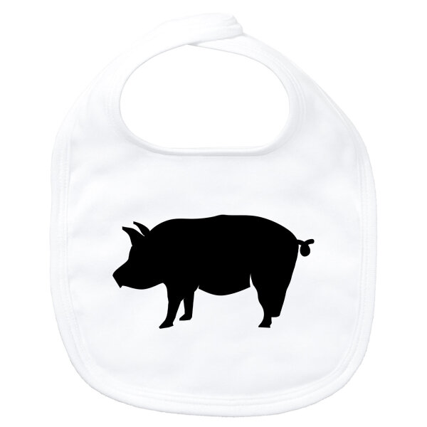 Baby Lätzchen Schwein Silhouette