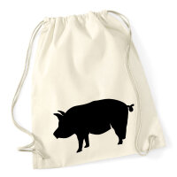 Turnbeutel Schwein Silhouette 12 Liter