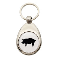 Schlüsselanhänger Schwein Silhouette